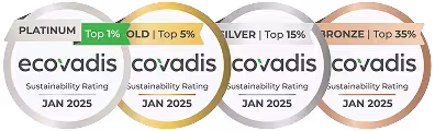 EcoVadis medals and badges